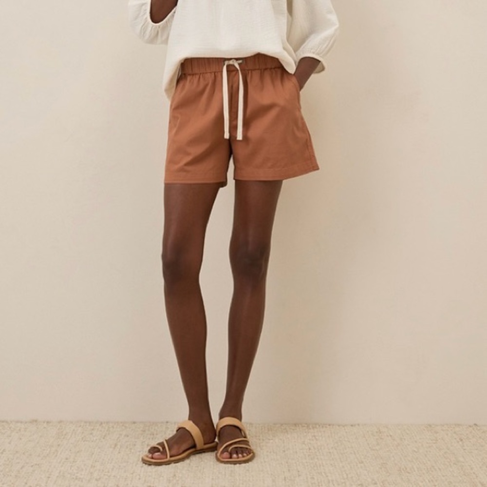 Pact Organic Cotton Daily Twill Shorts in Ochre